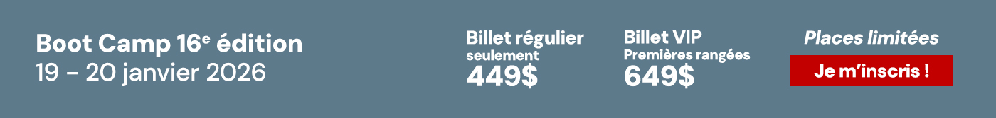 Le Boot Camp 16e édition
