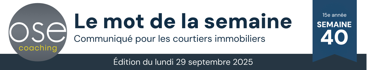 Le mot de la semaine